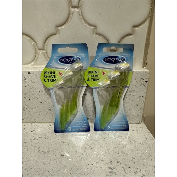 Noxzema Bikini Shave & Trim Razors - 3 Razors Per Pack NEW - Picture 1 of 1
